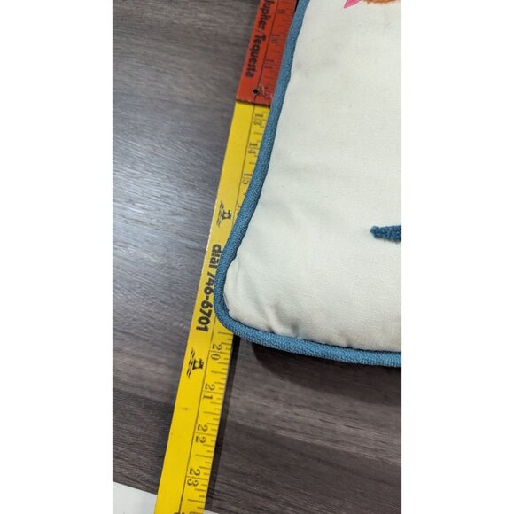 Cactus Embroidered Lumbar Pillow Decorative Cushion 16"x10" Multicolor Boho Acce - Picture 5 of 6